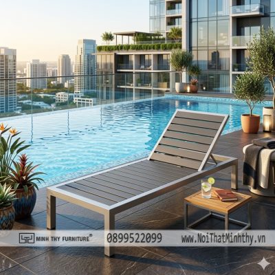Ghế nhựa giả gỗ cao cấp dành cho resort