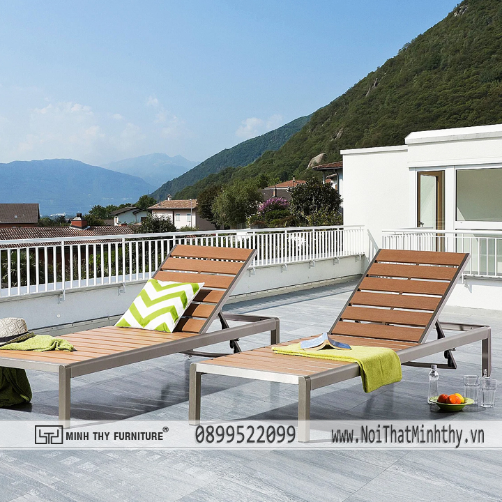 ghế hồ bơi polywood sân vườn biệt thự cao cấp