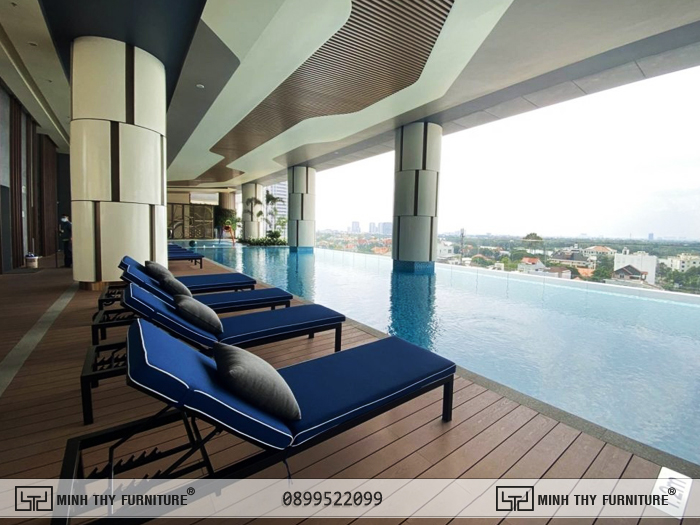 Ghế nằm hồ bơi Polywood MT4A69 thiết kế hiện đại ngoài trời